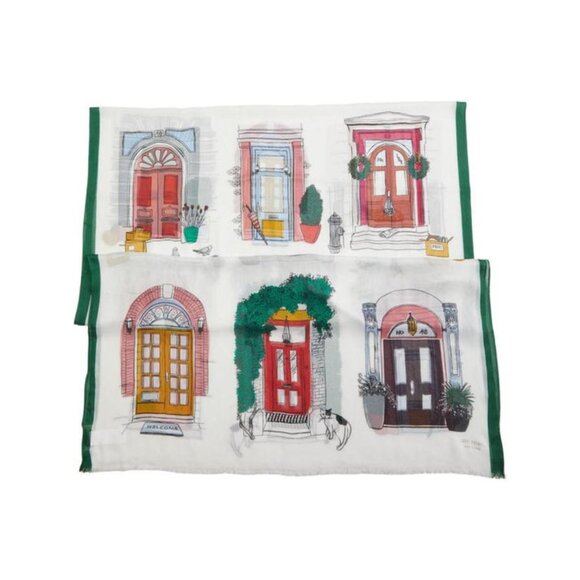NWT ♠️Kate Spade “Doors of New York Oblong Scarf” - Picture 3 of 15